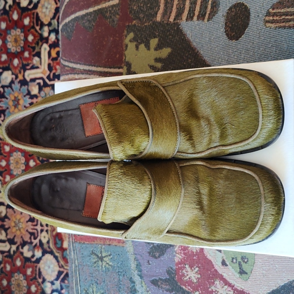 Goffredo Fantini Green Horsehair Heels 39